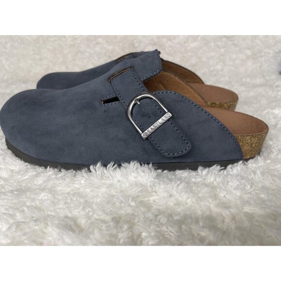 Eastland Shoes - Eastland Gina Clogs Navy Blue Shoes Buckle Slip On Comfort Womens Size 9 Soft